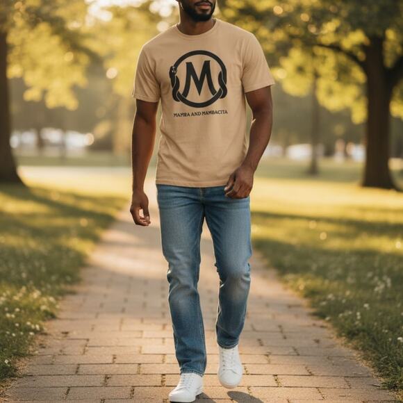 MAMBA AND MAMBACITA Sports Foundation Kobe Desert Sand Logo t-shirt tee Sz M NEW - Picture 6 of 6